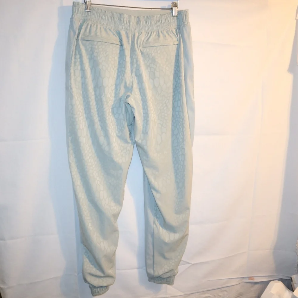 Athleta Brooklyn Lined Textured Jogger Pants Lined Serpentine Coast Green Sz 12 - Picture 6 of 12